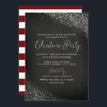 Festive Chalkboard White Red Snow Christmas Invitation<br><div class="desc">More Modern Festive Christmas Invitations in the Little Bayleigh Store!</div>