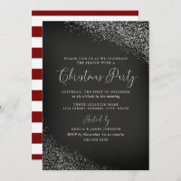 Festive Chalkboard White Red Snow Christmas