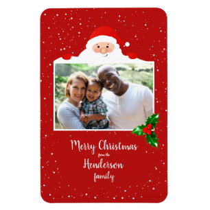 Festive Cheeky Santa - Custom Photo - Personalised Magnet