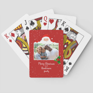 Festive Cheeky Santa - Custom Photo - Personalised Playing Cards