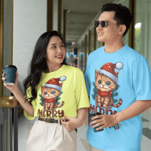 Festive Cheer: Green Illustrative Merry Christmas