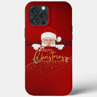 Festive Cheer: Santa Claus Merry Christmas iPhone 13 Pro Max Case