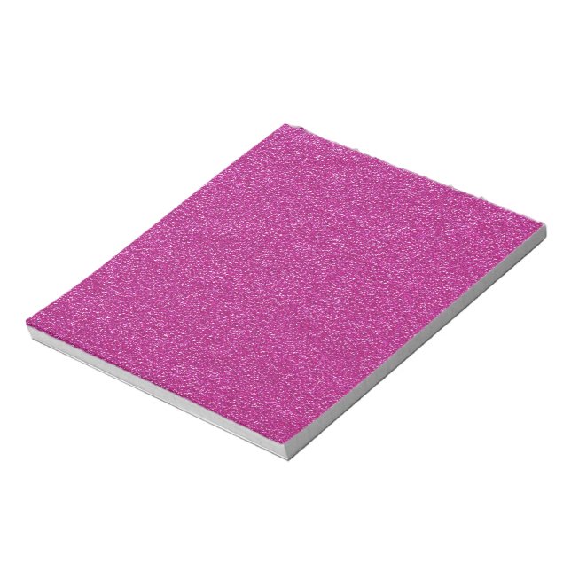Festive Chic Pink Glitter Background Romantic Notepad (Rotated)