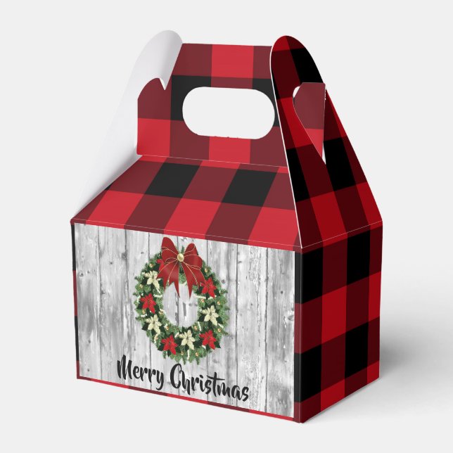 Festive Christmas add name party Favour Box (Front Side)