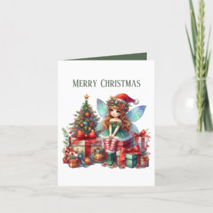 Festive Christmas add text Fairy Holiday Card