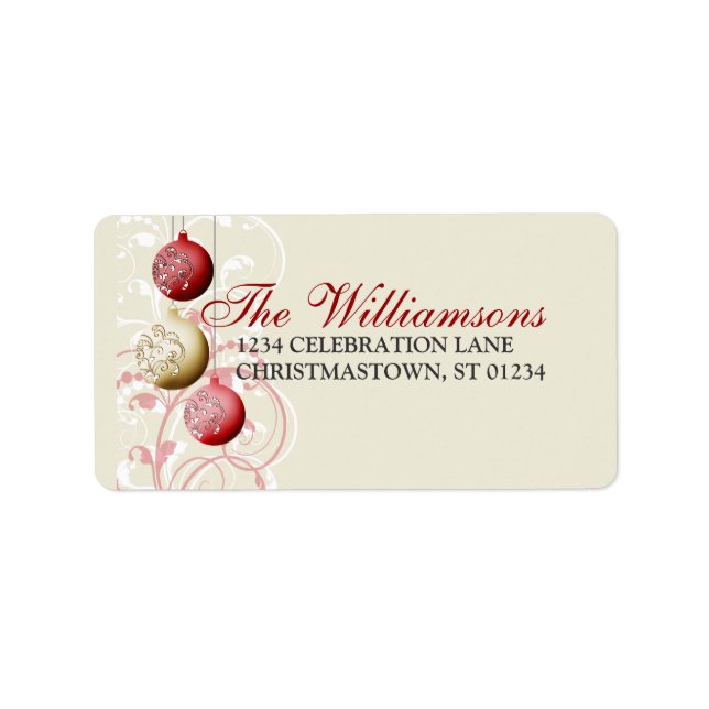 Festive Christmas Address Label (Front)