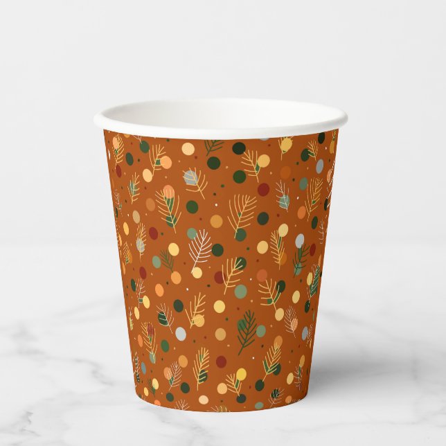 Festive Christmas and New Year paper cup (Front)