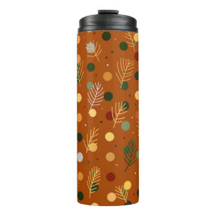 Festive Christmas and New Year pattern Thermal Tumbler