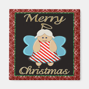 Festive Christmas Angel Magnet