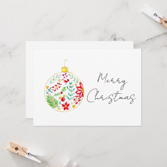 Festive Christmas Ball  Invitation (Front/Back In Situ)