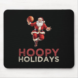 Festive Christmas Basketball Santa 1 Mouse Pad
