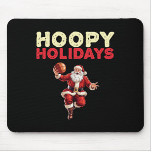 Festive Christmas Basketball Santa 2 Mouse Pad