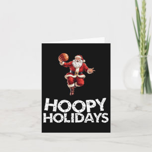 Festive Christmas Basketball Santa  Card