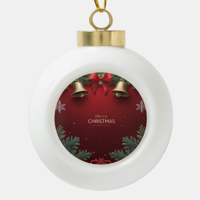Festive Christmas Bells and Ornaments design  (Front)