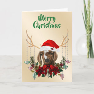 Festive Christmas Boer Goat Kid Card