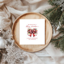 Festive Christmas Bow, Merry Christmas Typography