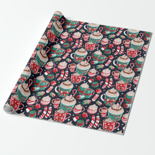 Festive Christmas Candy Wrapping Paper