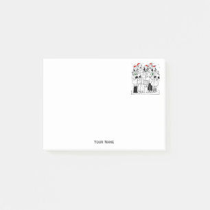 Festive Christmas Carolers with Snow Xmas Post-it Notes