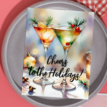 Festive Christmas Cocktail Celebration Greeting