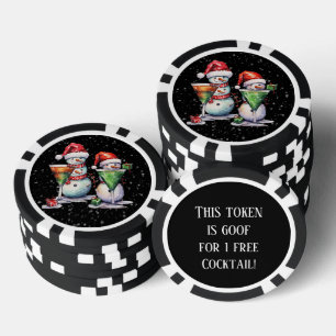 Festive Christmas cocktail free drink  Poker Chips
