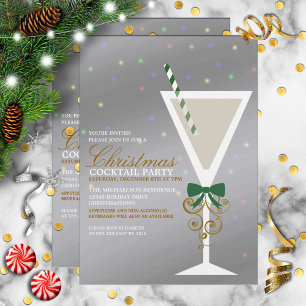 Festive Christmas Cocktail Party Invitation