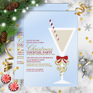 Festive Christmas Cocktail Party Invitations