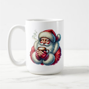 Festive Christmas Cocoa Santa add monogram Coffee Mug