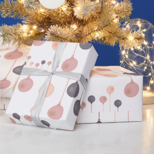 Festive Christmas Colourful Hanging Ornaments Wrapping Paper