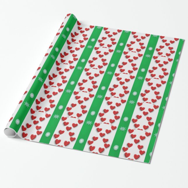 Festive Christmas colourful pattern Wrapping Paper (Unrolled)