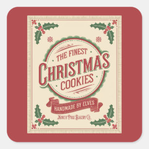 Festive Christmas cookies elf made  Square Sticker