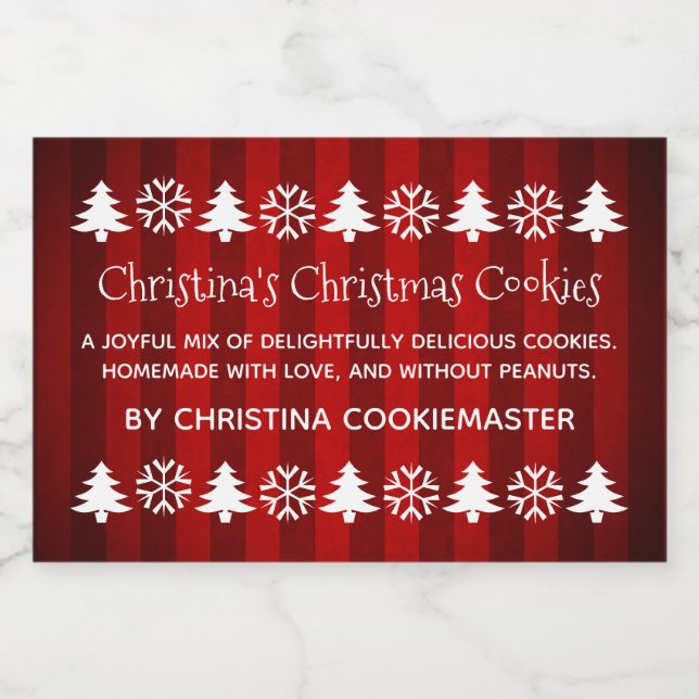Festive Christmas creative Food Label (Single Label)