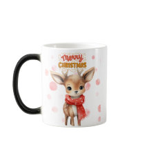 Festive Christmas-Cute Reindeer-Mug
