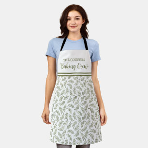 Festive Christmas Cypress Pattern Holiday Apron