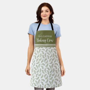 Festive Christmas Cypress Pattern Holiday Apron