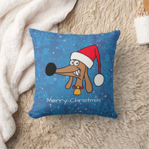 Festive Christmas Dachshund Dog Cushion