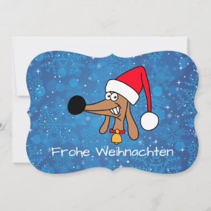 Festive Christmas Dachshund Dog Holiday Card