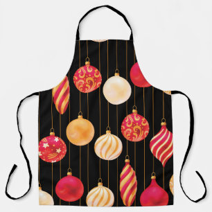 Festive Christmas Decorations Pattern Apron