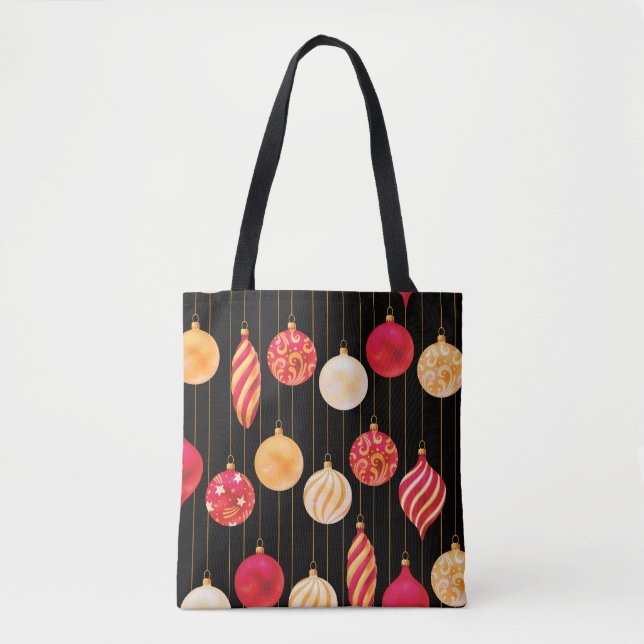 Festive Christmas Decorations Pattern Tote Bag (Front)