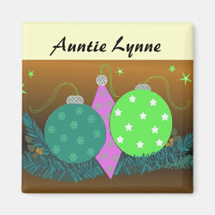 Festive Christmas Decorations Place Holder Magnet