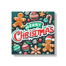 Festive Christmas Design with Gingerbread Men 