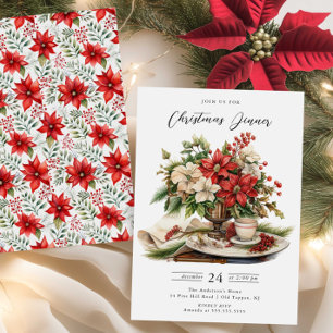 Festive Christmas Dinner Invitation