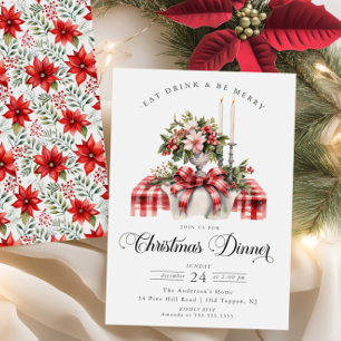 Festive Christmas Dinner Invitation