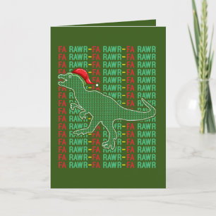 festive Christmas dinosaur Holiday Card
