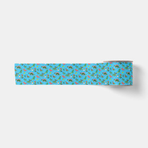 Festive Christmas Dinosaurs Holiday Satin Ribbon
