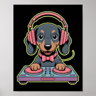 Festive Christmas Dj Cookie Beats Music Poster