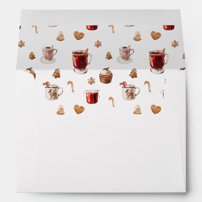 Festive Christmas Drinks & Treats Envelope (Back (Bottom))