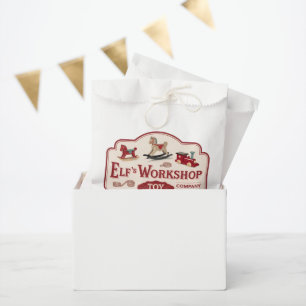 Festive Christmas Elf workshop party  Favour Bag
