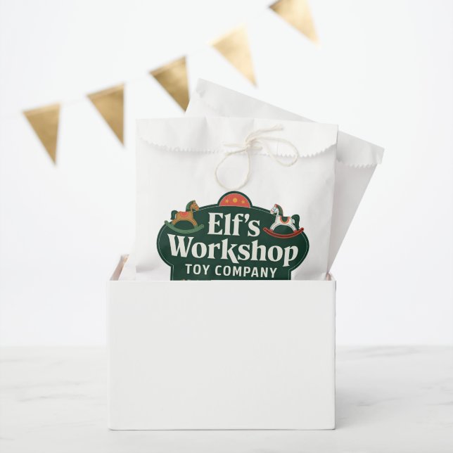 Festive Christmas Elf workshop party  Favour Bag (Party)