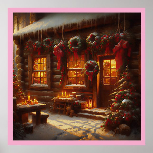 Festive Christmas Entryway Poster (Front)