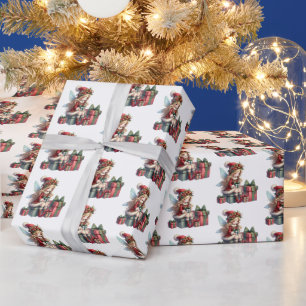 Festive Christmas fairy elf tiled pattern  Wrapping Paper